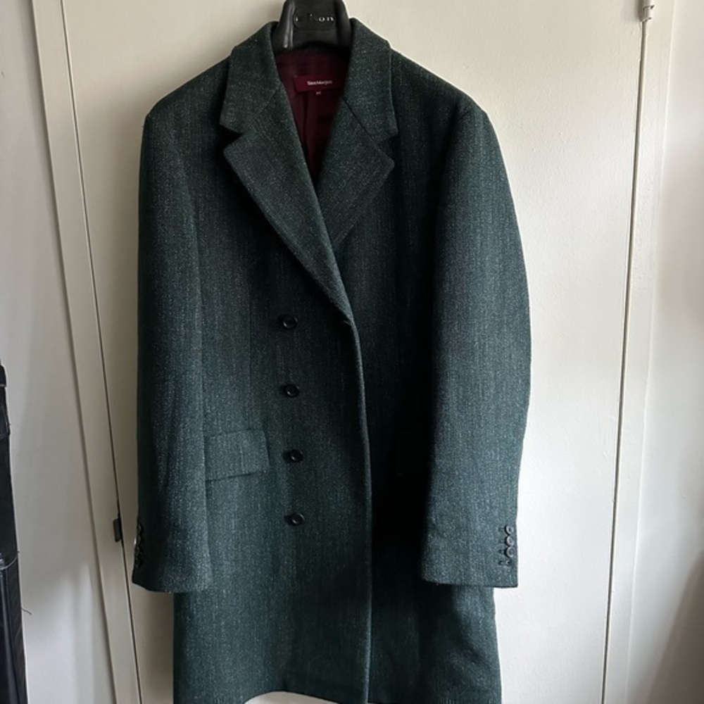 ULTRA RARE Sies Marjan Bottle Green Wool Topcoat